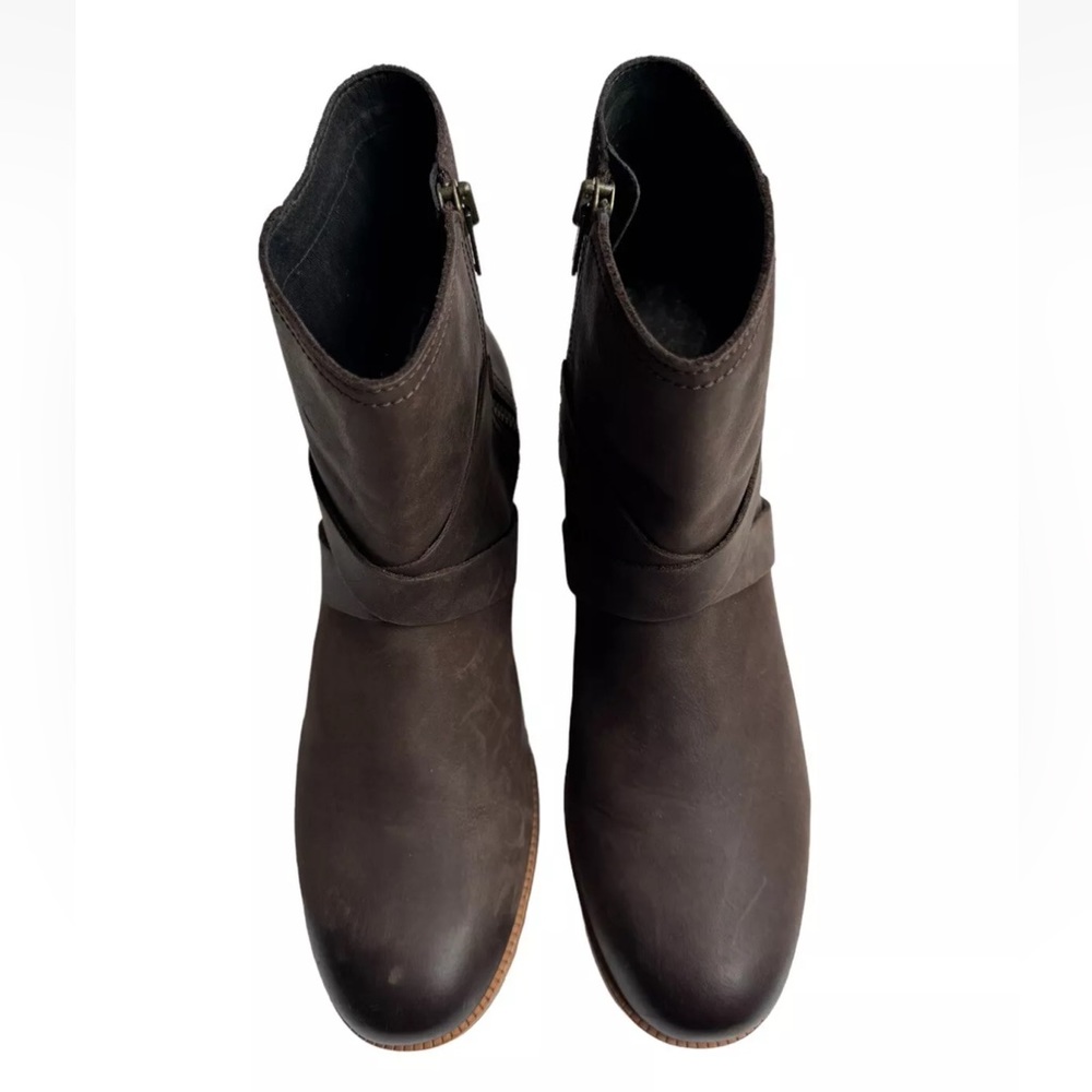 Sorel Cate Women’s Buckle Brown Leather Boots Size 9.5 - Picture 3 of 8
